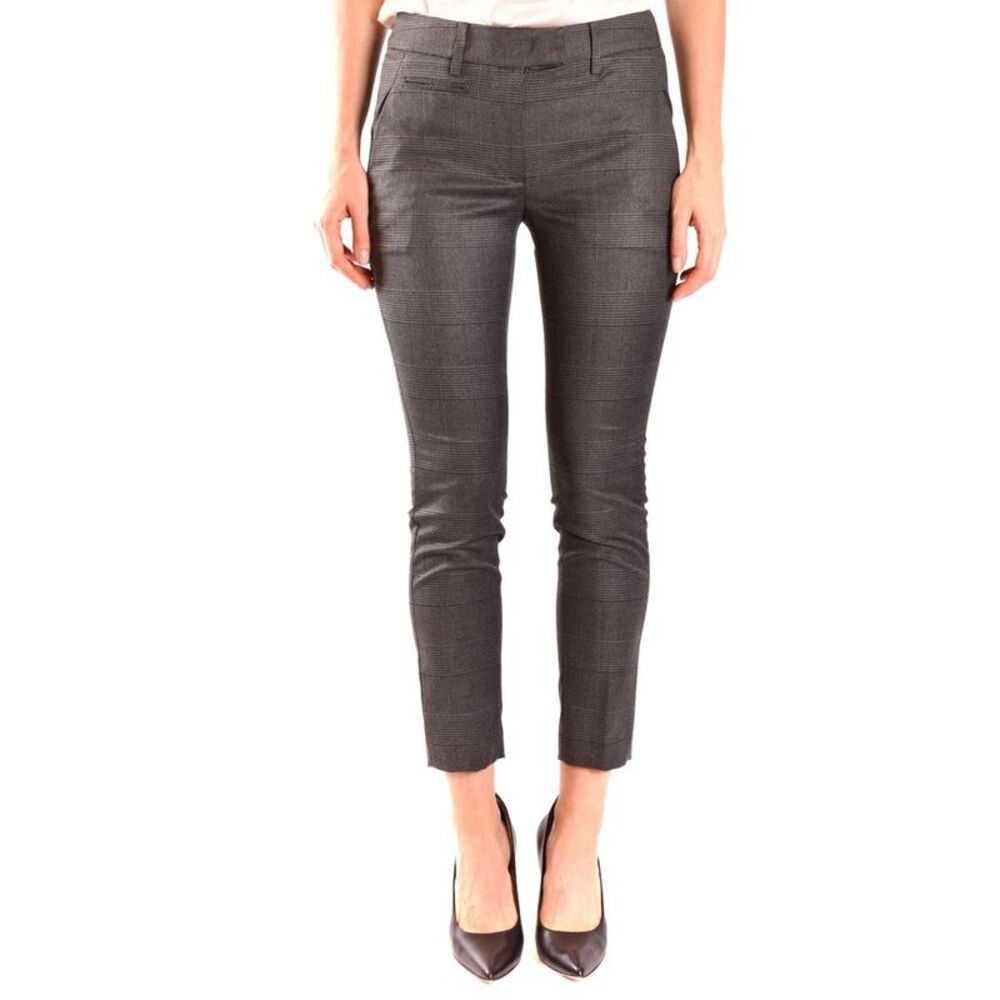 Dondup Plaid Slim Pants Women grey Trousers